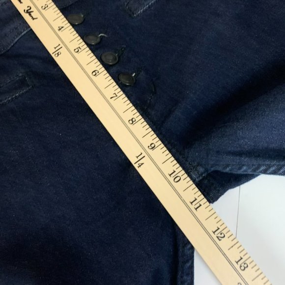 Free People Dark Wash High Waisted Fit and Flare Jeans - Picture 8 of 9